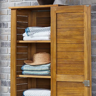 homestyles Water Resistant Tall Patio Storage Cabinet