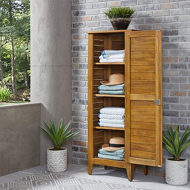 homestyles Water Resistant Tall Patio Storage Cabinet