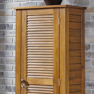 homestyles Water Resistant Tall Patio Storage Cabinet