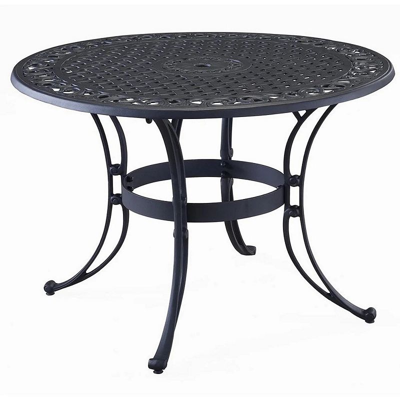 21111618 homestyles Traditional Patio Dining Table, Black sku 21111618