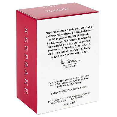 I Want a Hippopotamus for Christmas Musical Hallmark Keepsake Christmas Ornament