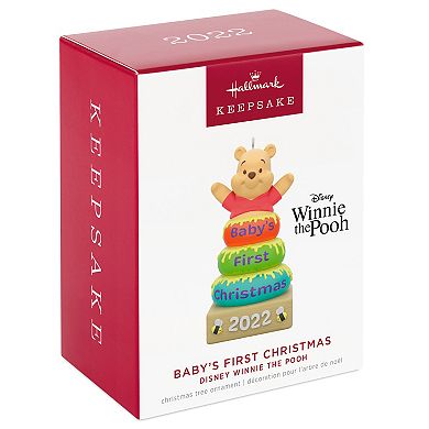 Disney Winnie the Pooh Baby's First Christmas 2022 Hallmark Keepsake Christmas Ornament