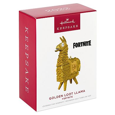 Fortnite Golden Loot Llama 2022 Hallmark Keepsake Christmas Ornament