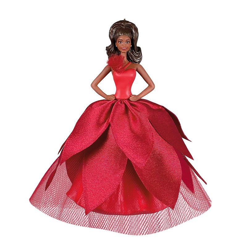 Black Holiday Barbie Doll 2022 Hallmark Keepsake Ornament, Multicolor