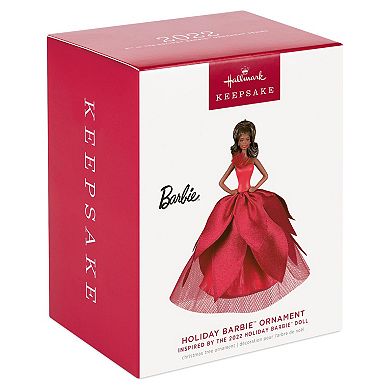 Black Holiday Barbie Doll 2022 Hallmark Keepsake Ornament