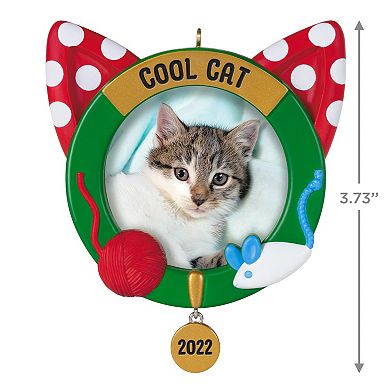 Cool Cat Photo Frame 2022 Hallmark Keepsake Christmas Ornament