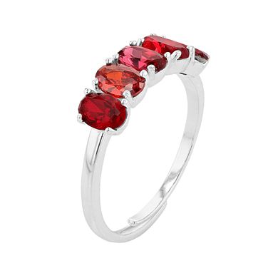 City Luxe 5-Stone Birthstone Crystal Ring