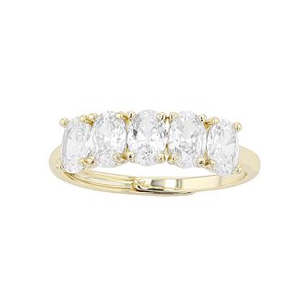 City Luxe 5-Stone Birthstone Crystal Ring