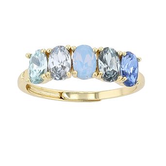 City Luxe 5-Stone Birthstone Crystal Ring