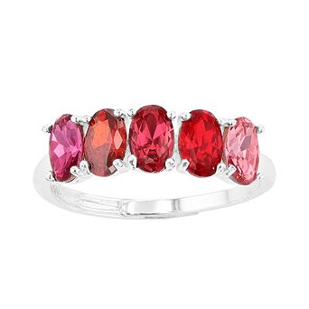 City Luxe 5-Stone Birthstone Crystal Ring