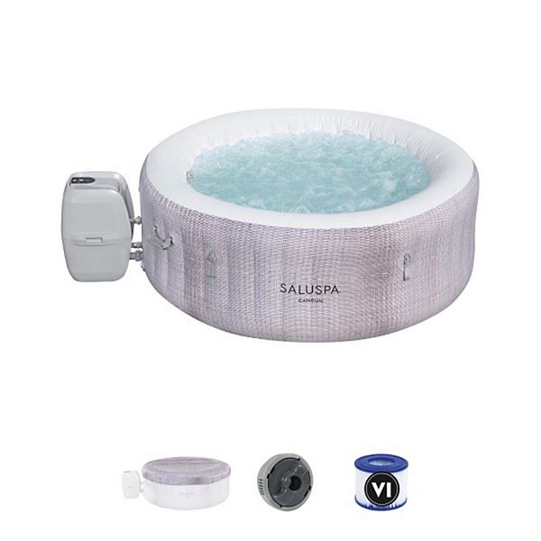 Bestway SaluSpa Cancun AirJet Inflatable Hot Tub with 120 Soothing Jets,  Gray