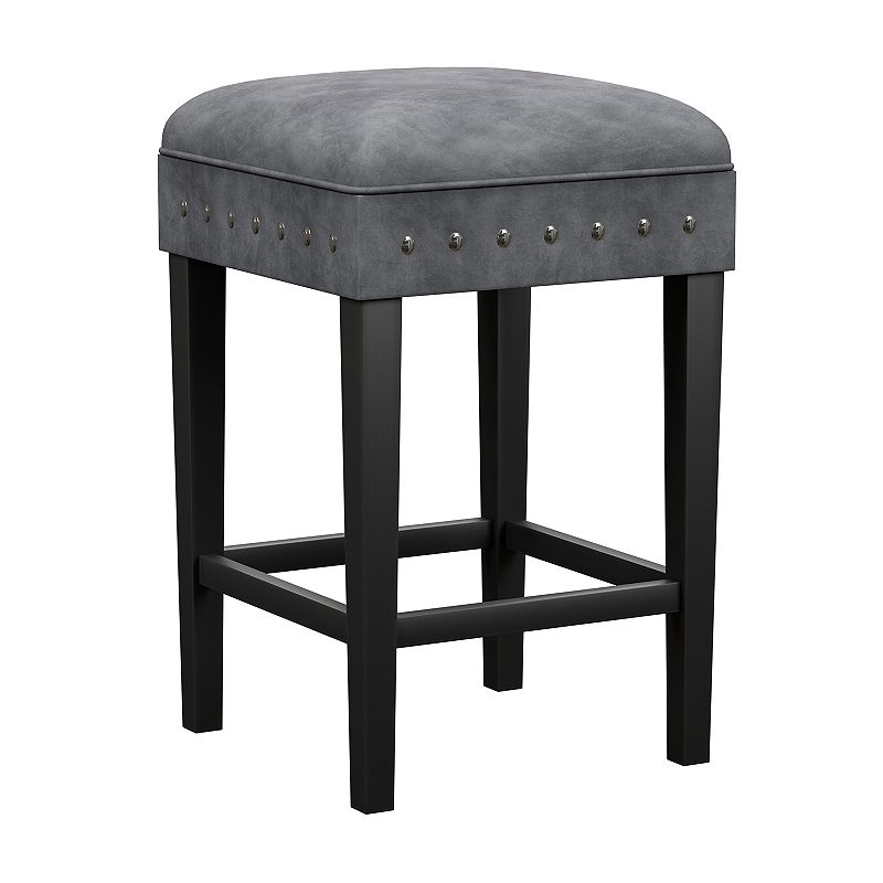 Hillsdale Furniture Cassidy Backless Counter Stool, Grey