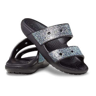 Crocs Classic Girls' Glitter Slide Sandals