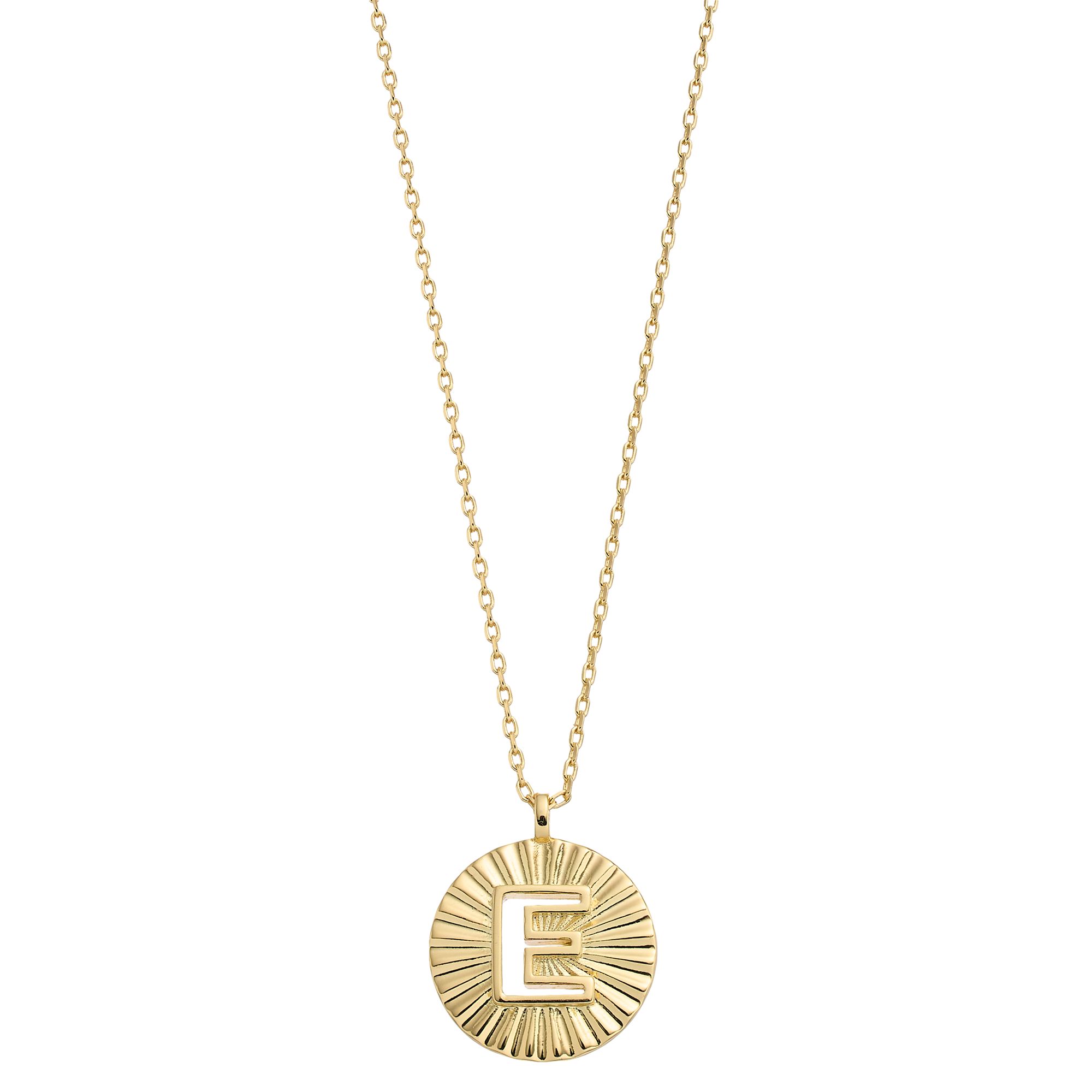 City Luxe Gold Tone Crimped Initial Pendant Necklace, Womens, Size: 18,