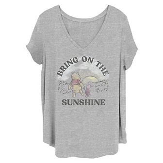 Disney's Winnie The Pooh Juniors' Piglet And Pooh Bring On The Sunshine Graphic Tee