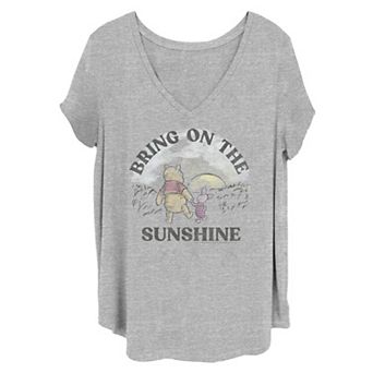 Disney's Winnie The Pooh Juniors' Piglet And Pooh Bring On The Sunshine Graphic Tee