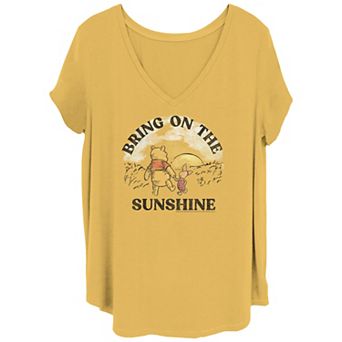Disney's Winnie The Pooh Juniors' Piglet And Pooh Bring On The Sunshine Graphic Tee