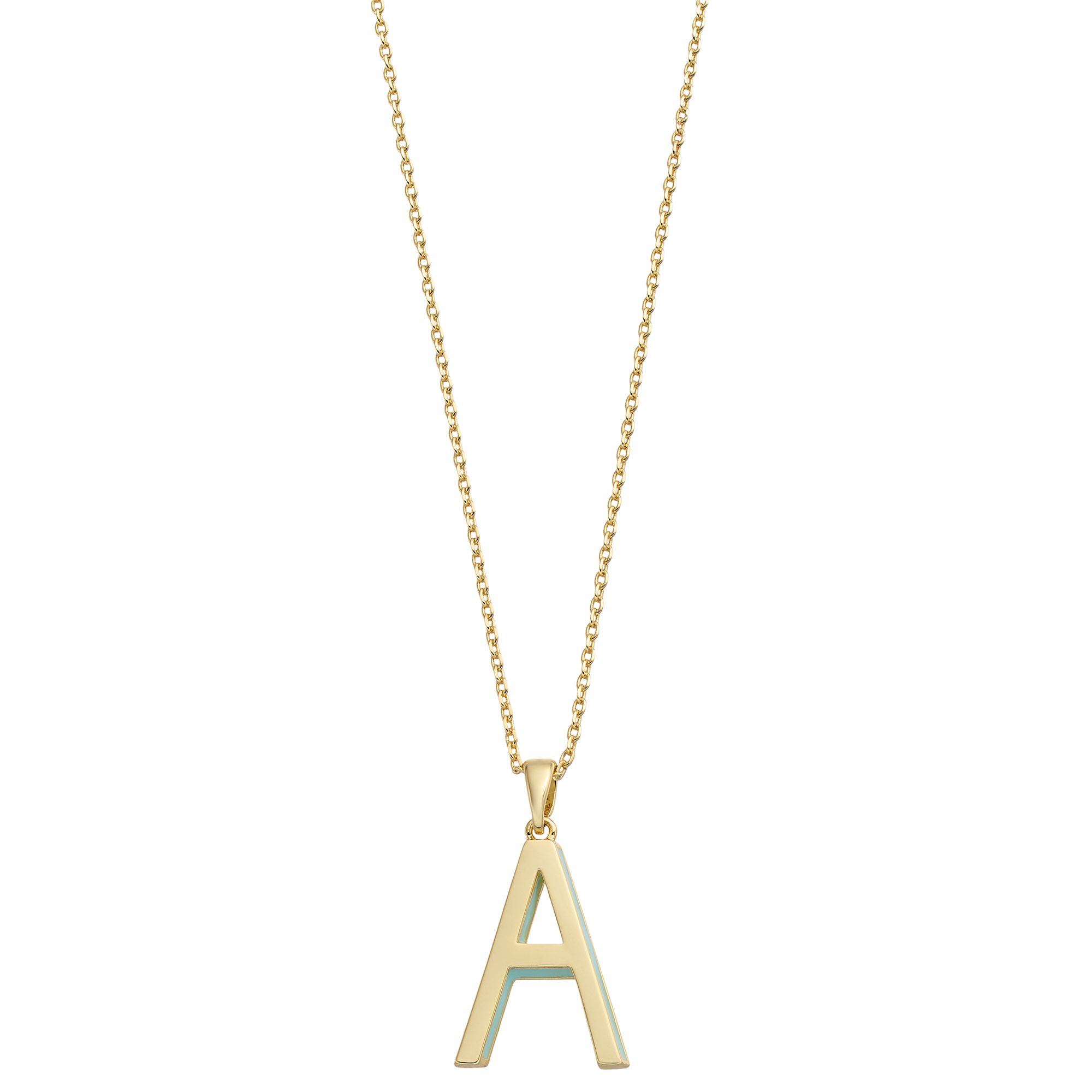 City Luxe Gold Tone Initial Charm Pendant Necklace, Womens, Size: 18, G