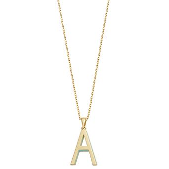 City Luxe Gold Tone Initial Charm Pendant Necklace