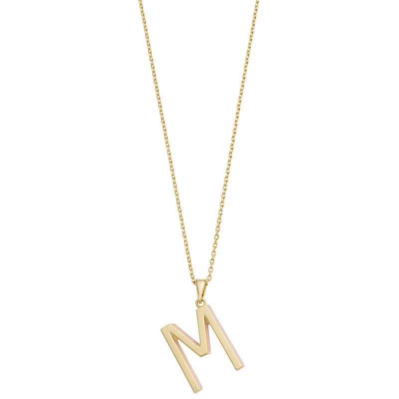 77028342 City Luxe Gold Tone Initial Charm Pendant Necklace sku 77028342