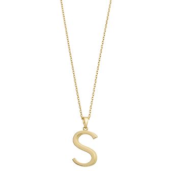 City Luxe Gold Tone Initial Charm Pendant Necklace