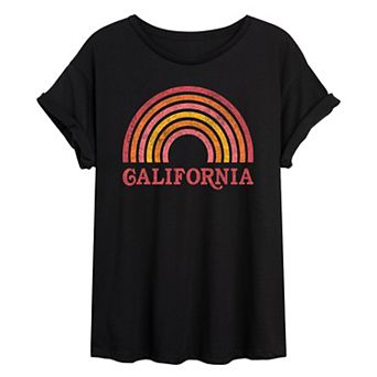 Juniors' Retro California Oversized Graphic Tee