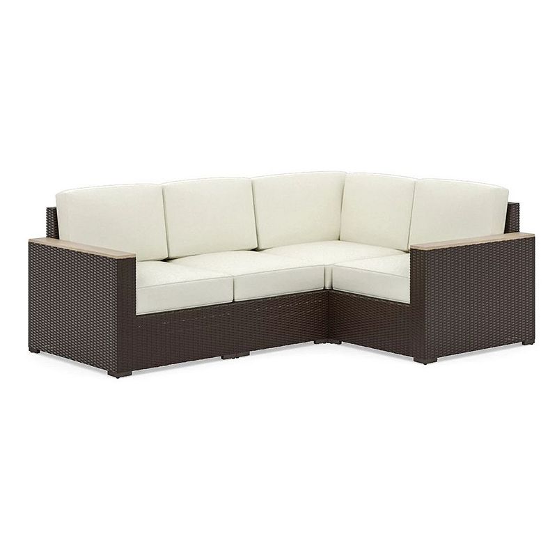 homestyles Palm Springs Outdoor 4-Seat Sectional, Brown