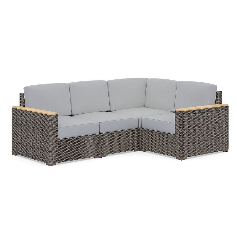 homestyles Boca Raton Patio 4-Seat Sectional, Brown