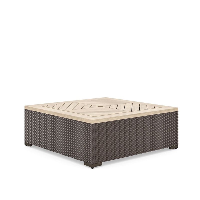 homestyles Palm Springs Outdoor Coffee Table, Brown