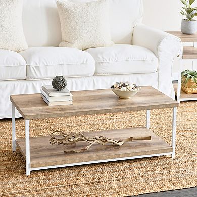 Household Essentials 2-Tier Rectangular Coffee Table