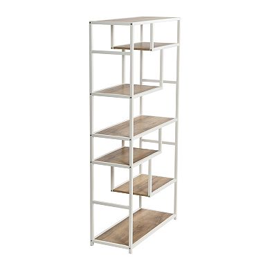 Household Essentials 6-Tier Asymmetrical Bookshelf