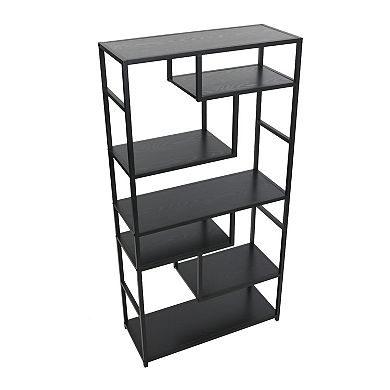 Household Essentials 6-Tier Asymmetrical Bookshelf