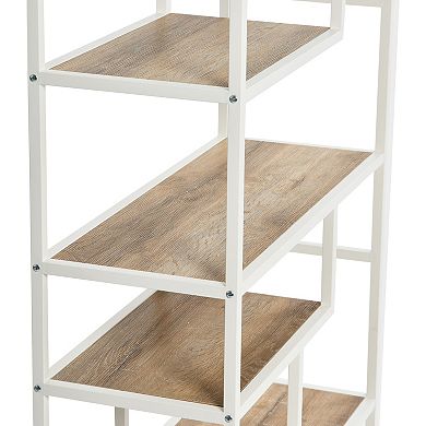 Household Essentials 6-Tier Asymmetrical Bookshelf