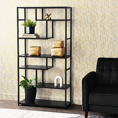 Household Essentials 6-Tier Asymmetrical Bookshelf