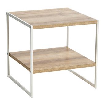 Household Essentials 2 tier Square End Table