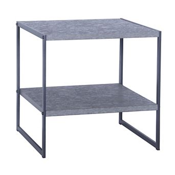 Household Essentials 2 tier Square End Table