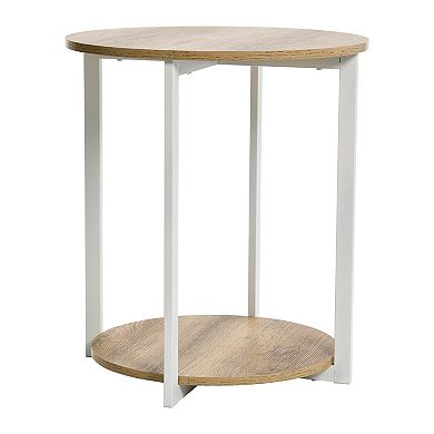 Household Essentials 2-Tier Round End Table