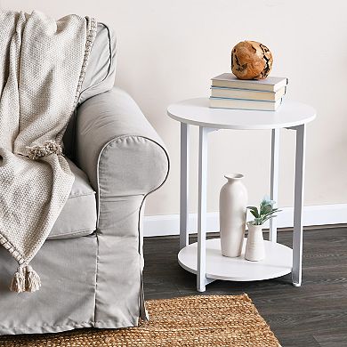 Household Essentials 2-Tier Round End Table