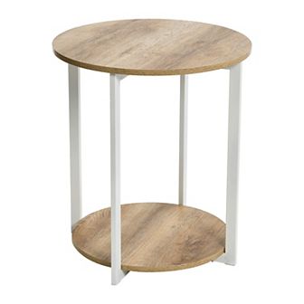 Household Essentials 2 tier Round End Table