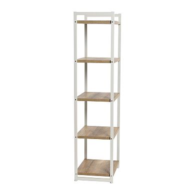 Household Essentials 5-Shelf Tower Bookcase Floor Decor
