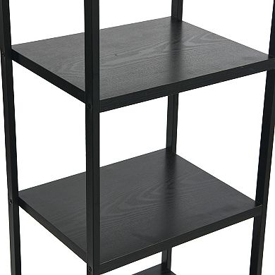 Household Essentials 5-Shelf Tower Bookcase Floor Decor