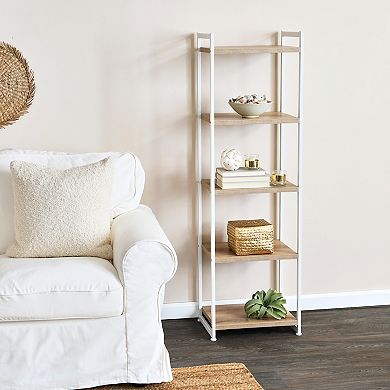 Household Essentials 5-Shelf Tower Bookcase Floor Decor