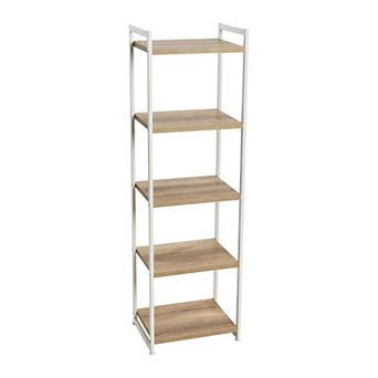 Household Essentials 5-Shelf Tower Bookcase Floor Decor