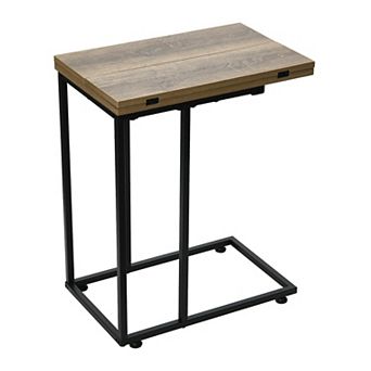 Household Essentials C-Shaped Fold-Out End Table