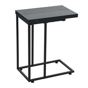 Household Essentials C-Shaped Fold-Out End Table