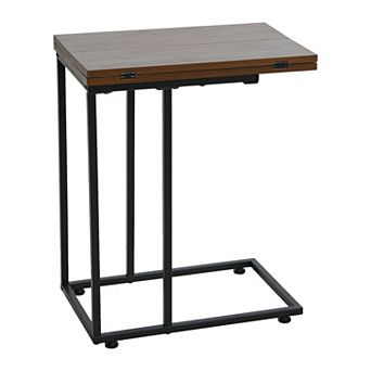 Household Essentials C-Shaped Fold-Out End Table