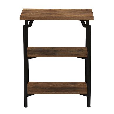 Household Essentials Mid-Century Modern 3-Tier Side Table