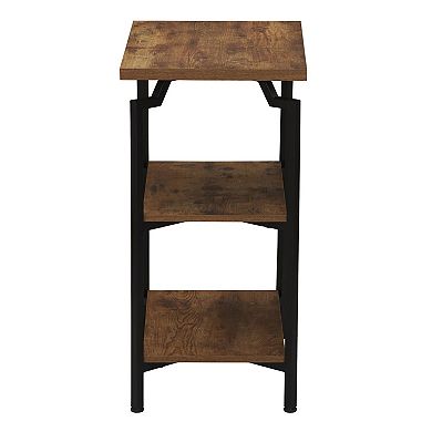 Household Essentials Mid-Century Modern 3-Tier Side Table