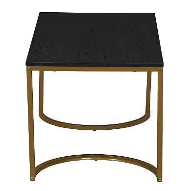 Household Essentials Mid-Century Elegant Curve Modern Coffee Table