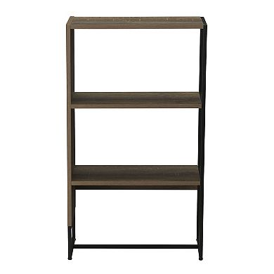 Household Essentials Modern 2-Shelf Bookcase Floor Decor
